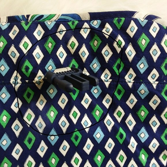 Vera Bradley Blue Print Messenger Bag Flap Close Shoulder Strap - Picture 9 of 9